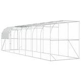 Against Wall Chicken Coop Silver 800 x 200 x 215 cm - Rear View