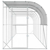 Against Wall Chicken Coop Silver 800 x 200 x 215 cm
