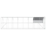 Against Wall Chicken Coop Silver 800 x 200 x 215 cm - 45-Degree Angle