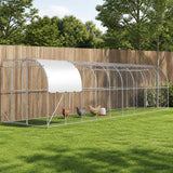 Against Wall Chicken Coop Silver 1000 x 200 x 215 cm