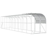 Against Wall Chicken Coop Silver 1000 x 200 x 215 cm