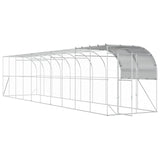 Against Wall Chicken Coop Silver 1000 x 200 x 215 cm
