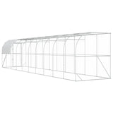 Against Wall Chicken Coop Silver 1000 x 200 x 215 cm - Rear View