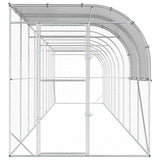 Against Wall Chicken Coop Silver 1000 x 200 x 215 cm