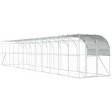 Against Wall Chicken Coop Silver 1200 x 200 x 215 cm