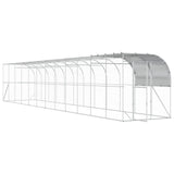 Against Wall Chicken Coop Silver 1200 x 200 x 215 cm - Side View