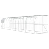 Against Wall Chicken Coop Silver 1200 x 200 x 215 cm