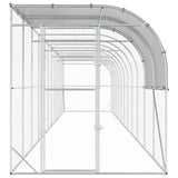 Against Wall Chicken Coop Silver 1200 x 200 x 215 cm