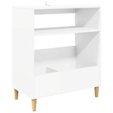 Media Shelves Set 3 pcs White Engineered Wood