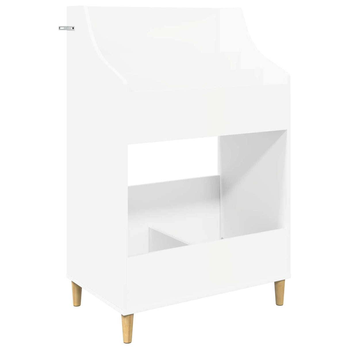 Media Shelves Set 3 pcs White Engineered Wood