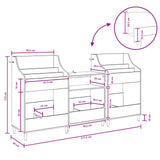 Media Shelves Set 3 pcs White Engineered Wood