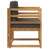 Outdoor Sofa Solid Acacia Wood and Polyester Natural