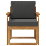 Outdoor Sofa Solid Acacia Wood Natural and Anthracite