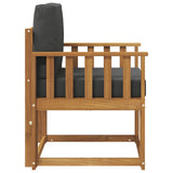 Outdoor Sofa Solid Acacia Wood and Polyester Natural - Top-Down View