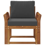 Outdoor Sofa Solid Acacia Wood Natural and Anthracite