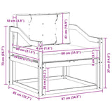 Outdoor Middle Sofa Natural