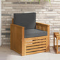 Outdoor Sofa Set Natural and Anthracite Solid Acacia Wood