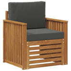 Outdoor Sofa Set Natural and Anthracite Solid Acacia Wood