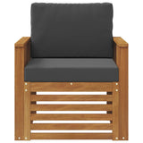 Outdoor Sofa Solid Acacia Wood and Polyester Natural - Side View