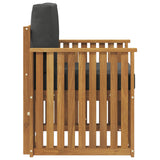 Outdoor Sofa Solid Acacia Wood and Polyester Natural - Top-Down View