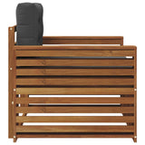Outdoor Sofa Solid Acacia Wood and Polyester