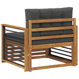 Outdoor Sofa Solid Acacia Wood and Polyester - 45-Degree Angle