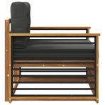 Outdoor Sofa Set Natural and Anthracite Solid Acacia Wood