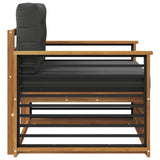 Outdoor Sofa Solid Acacia Wood and Polyester - Top-Down View