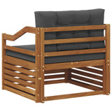 Outdoor Sofa Set Solid Acacia Wood Natural - 45-Degree Angle
