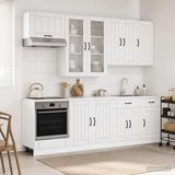Kitchen Unit LUCCA 8 pcs High Gloss White Engineered Wood