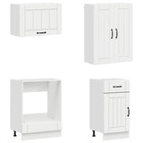 Kitchen Unit LUCCA 8 pcs High Gloss White Engineered Wood