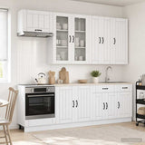 Kitchen Unit LUCCA 8 pcs High Gloss White Engineered Wood