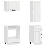 Kitchen Unit LUCCA 8 pcs High Gloss White Engineered Wood