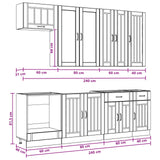 Kitchen Unit LUCCA 8 pcs High Gloss White Engineered Wood - Extra Image