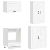 Cabinet Set with Drawer with Shelf 8 pcs White Engineered Wood