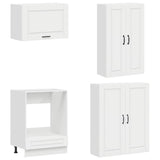 Kitchen Unit PORTO 8 pcs High Gloss White Engineered Wood - Top-Down View