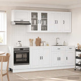 Kitchen Unit PORTO 8 pcs High Gloss White Engineered Wood