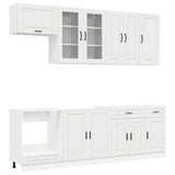 Kitchen Unit PORTO 8 pcs High Gloss White Engineered Wood