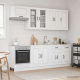 Kitchen Unit KALMAR 8 pcs High Gloss White Engineered Wood