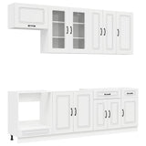 Kitchen Unit KALMAR 8 pcs High Gloss White Engineered Wood