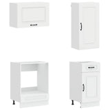 Kitchen Unit KALMAR 8 pcs High Gloss White Engineered Wood - Top-Down View