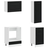 Kitchen Unit KALMAR 8 pcs Black Engineered Wood - Top-Down View