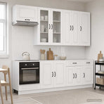Kitchen Unit KALMAR 8 pcs High Gloss White Engineered Wood