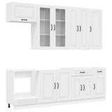 Kitchen Unit KALMAR 8 pcs High Gloss White Engineered Wood