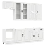 Kitchen Unit KALMAR 8 pcs High Gloss White Engineered Wood