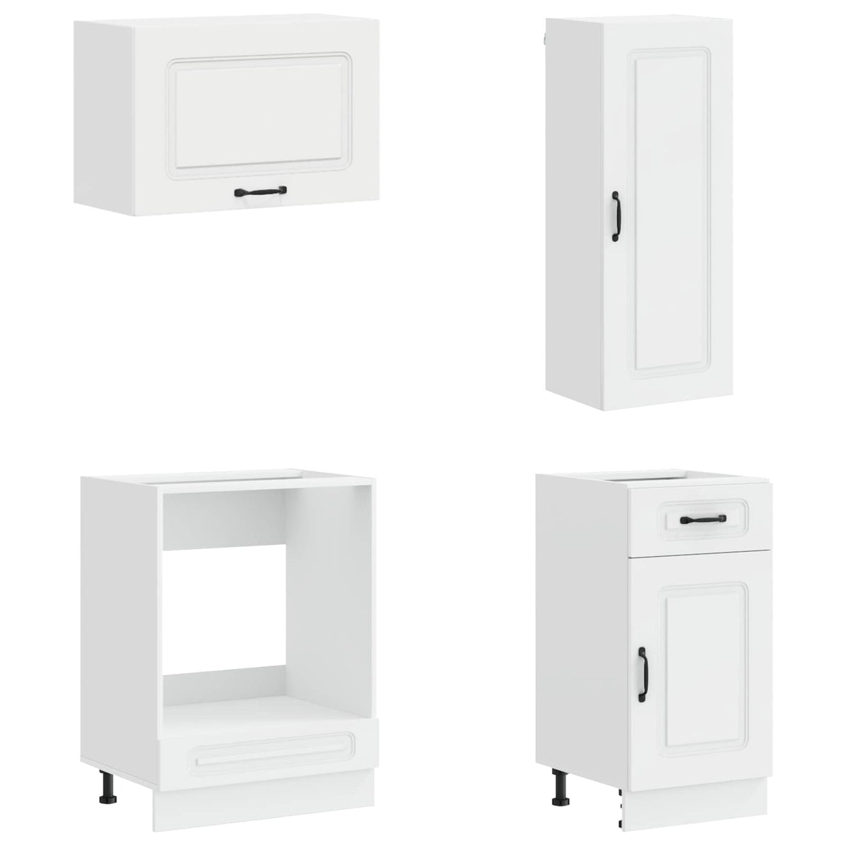 Kitchen Unit KALMAR 8 pcs High Gloss White Engineered Wood