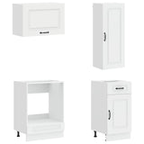 Kitchen Unit KALMAR 8 pcs High Gloss White Engineered Wood - Top-Down View