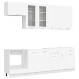 Kitchen Unit LYON 8 pcs White Engineered Wood