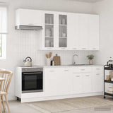 Kitchen Unit LYON 8 pcs White Engineered Wood