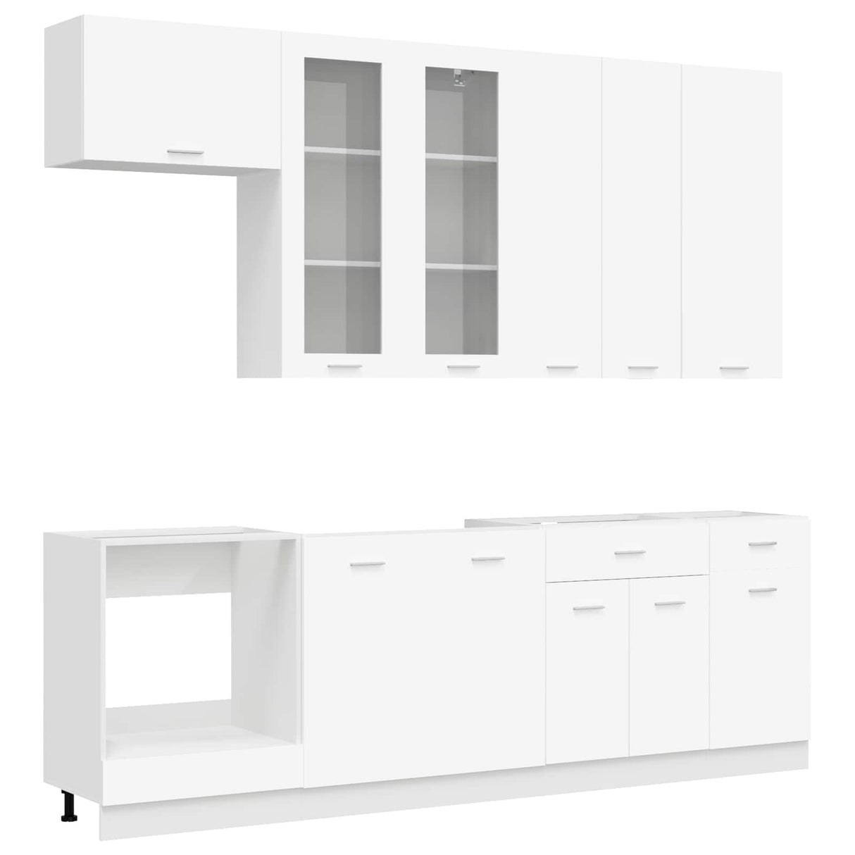 Kitchen Unit LYON 8 pcs White Engineered Wood